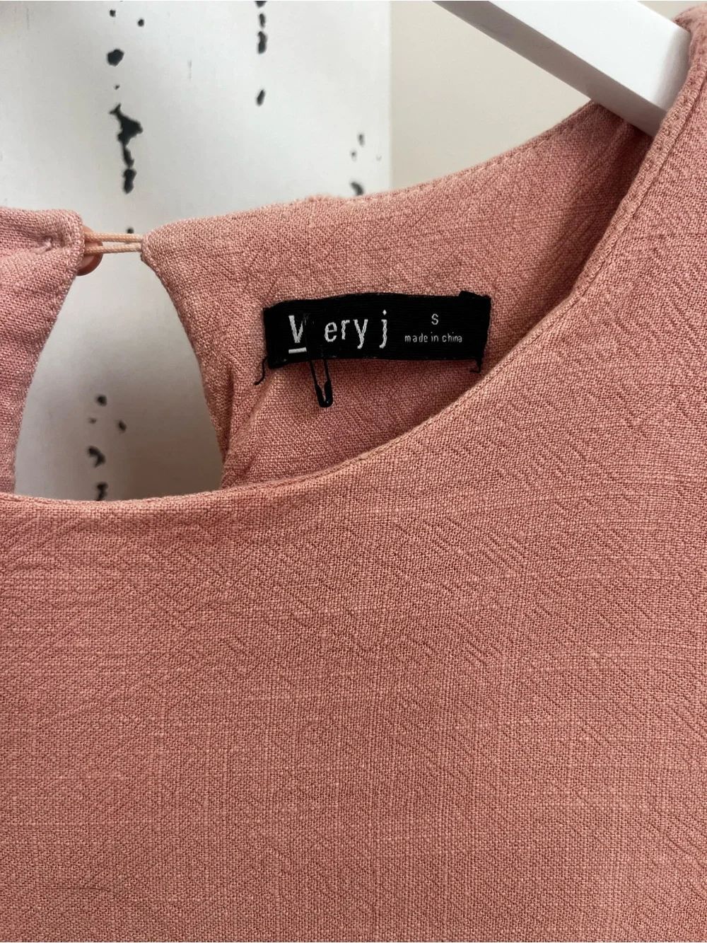 Very J Blush Textured Round-Neck Top - Picture 3 of 8